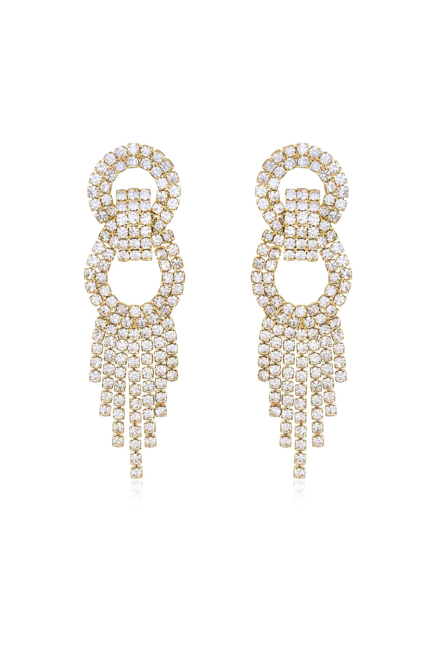 Statement-Ohrringe im Gatsby-Stil mit Kristallen