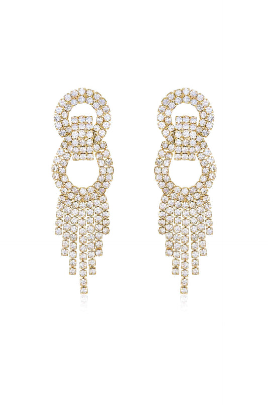 Statement-Ohrringe im Gatsby-Stil mit Kristallen