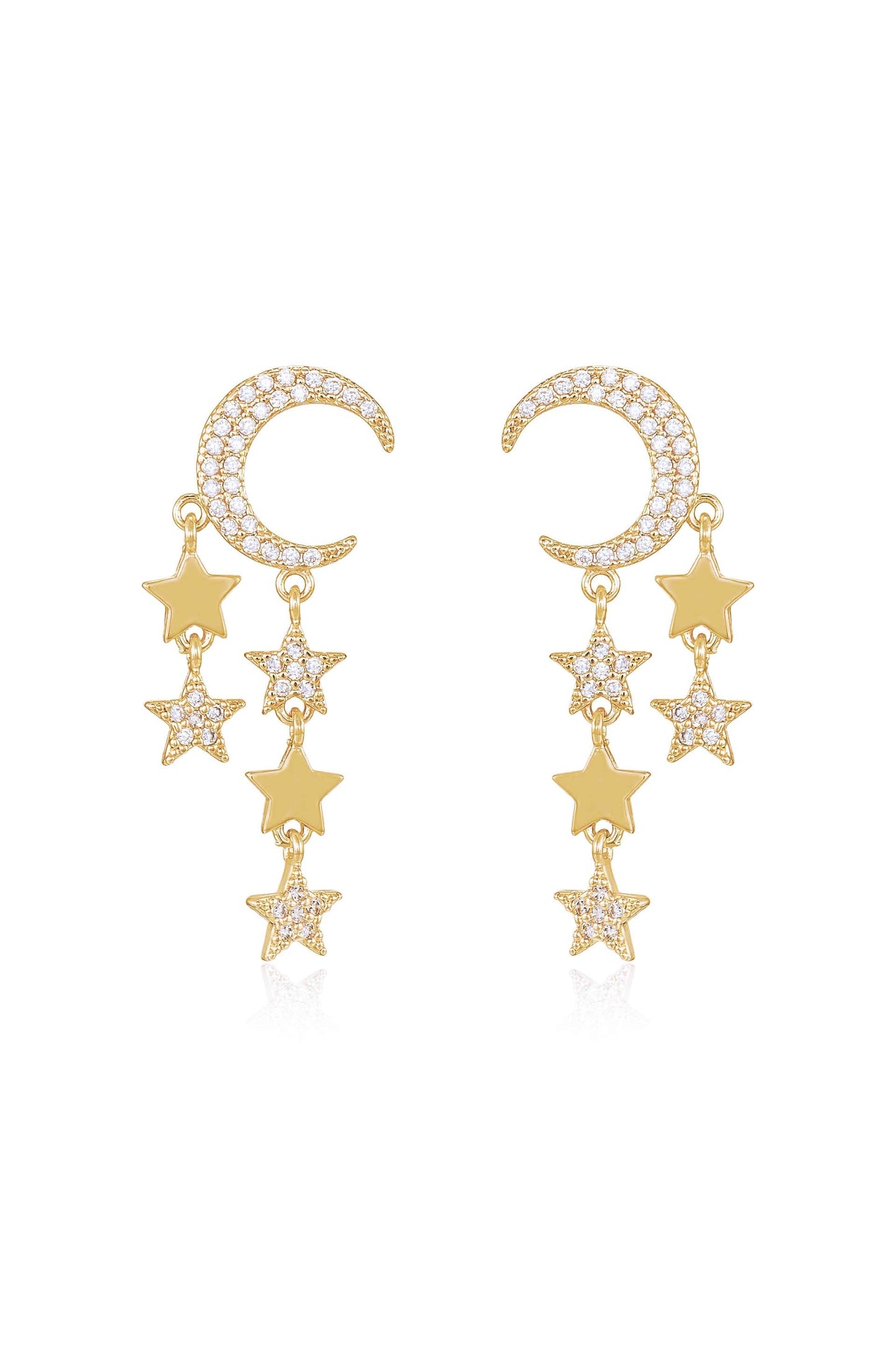 Lunar Shower Crystal Dangle Earrings