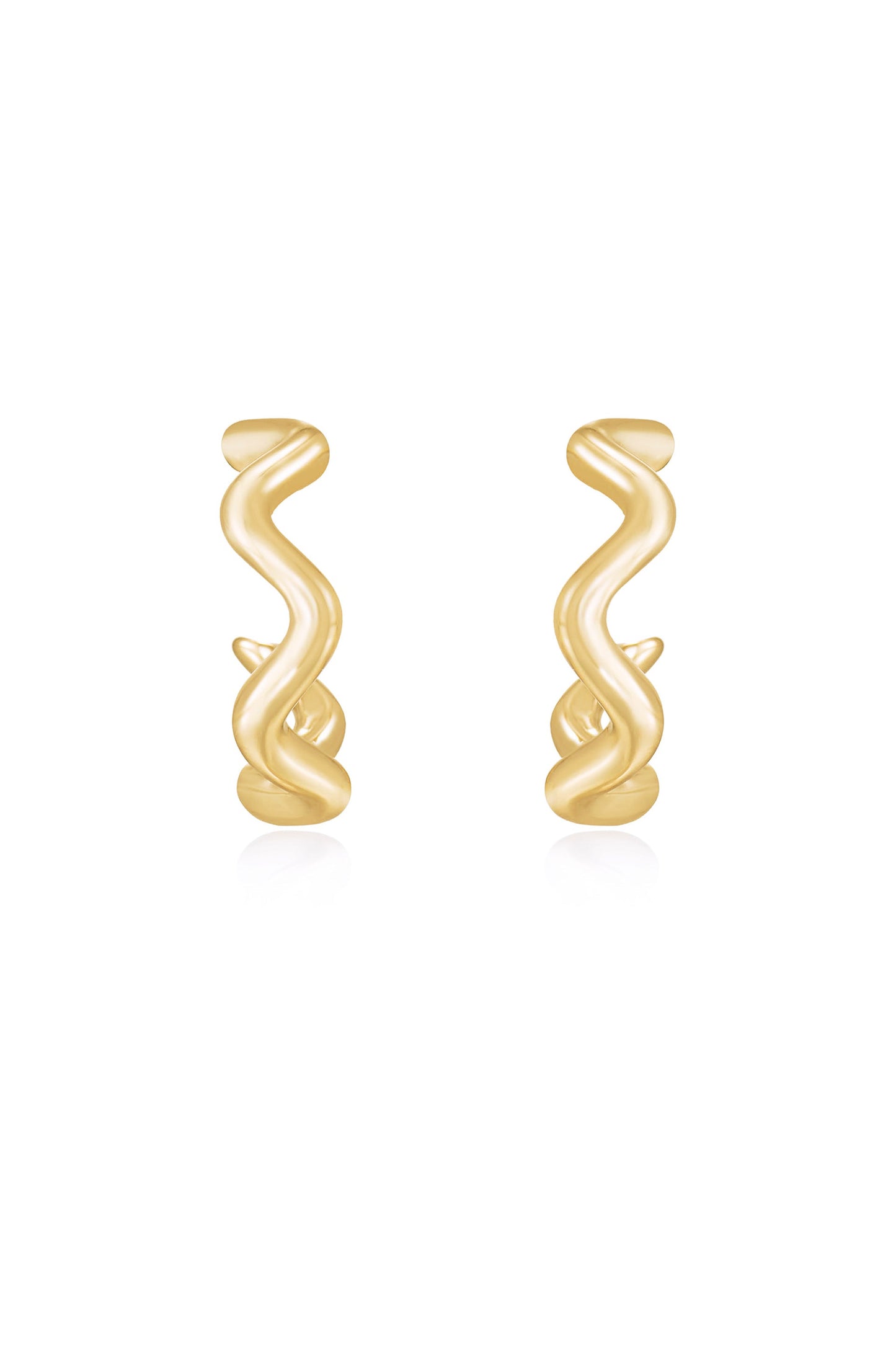 Only An Illusion Wavy Hoop Earrings