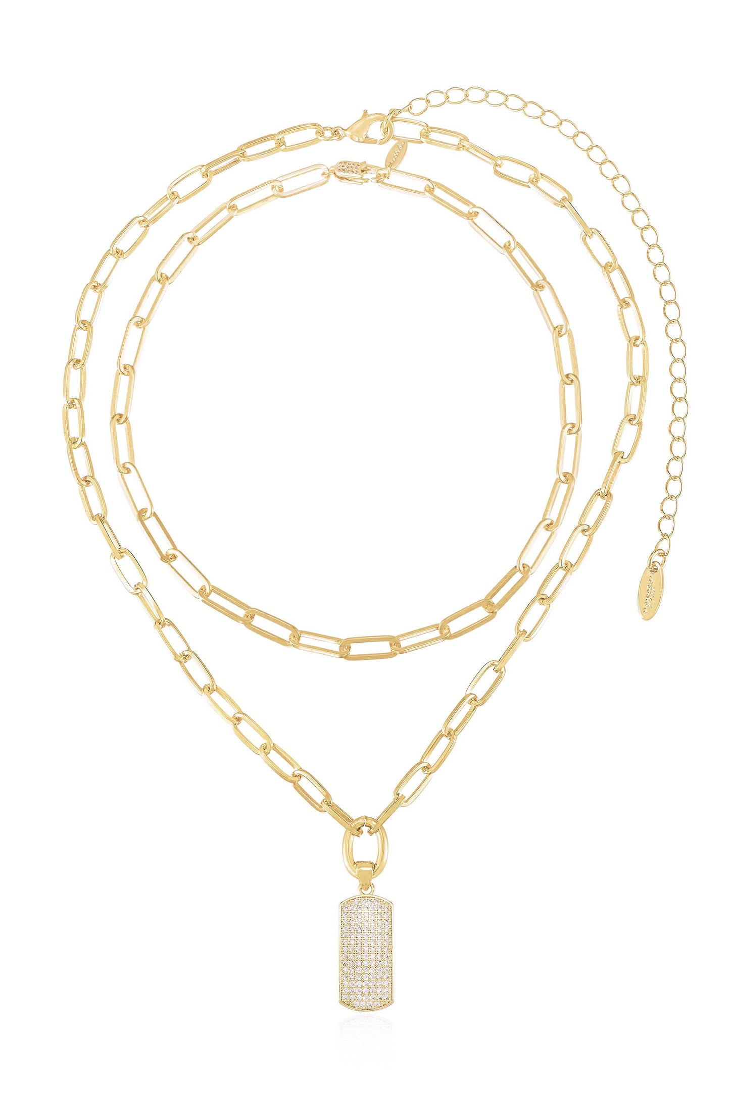 Ensemble de colliers superposés avec pendentifs en cristal Linked Up