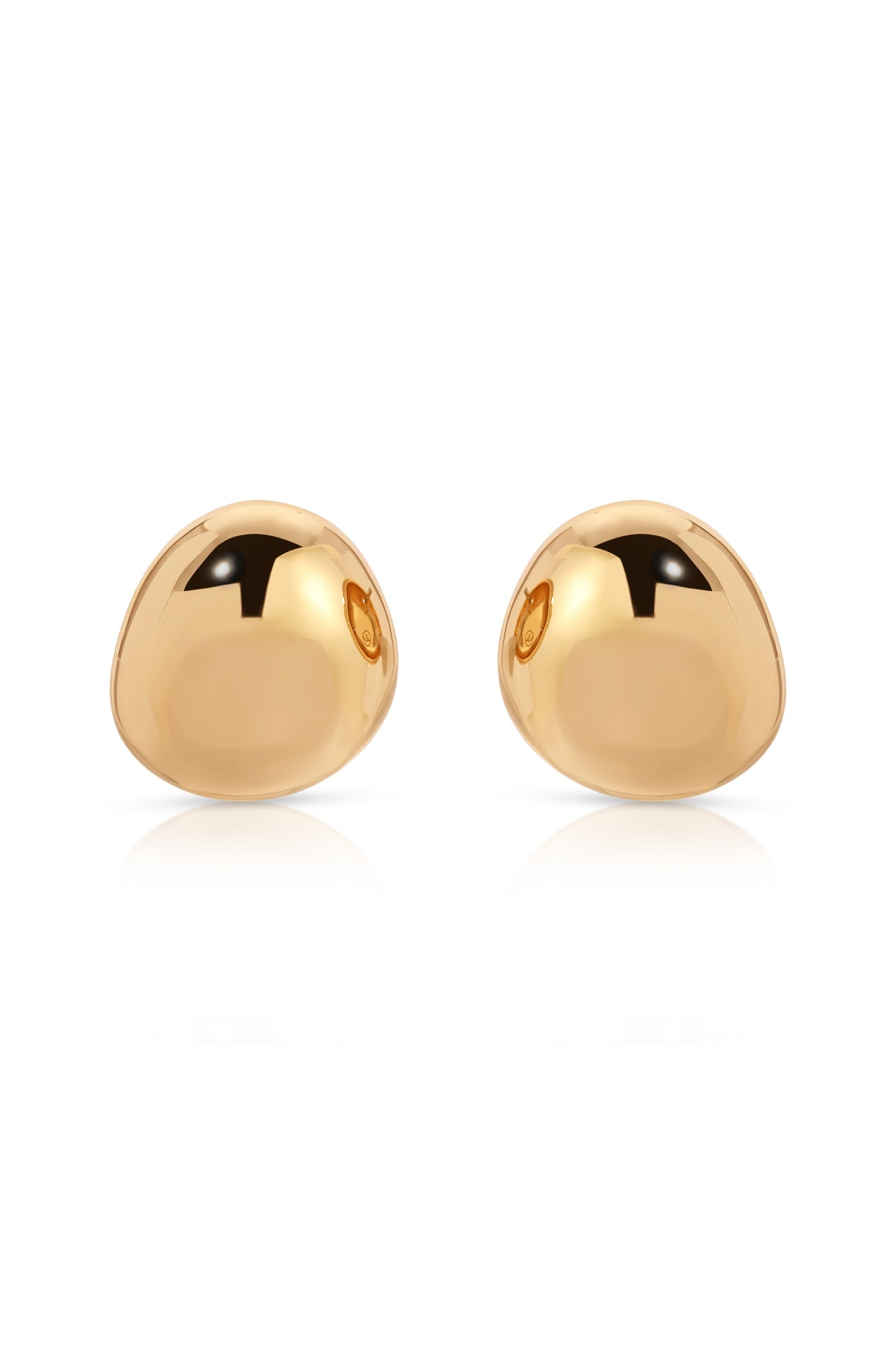 Polished Pebble Stud Earrings