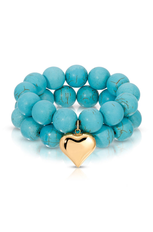 Ensemble de bracelets turquoise Chance et Amour 