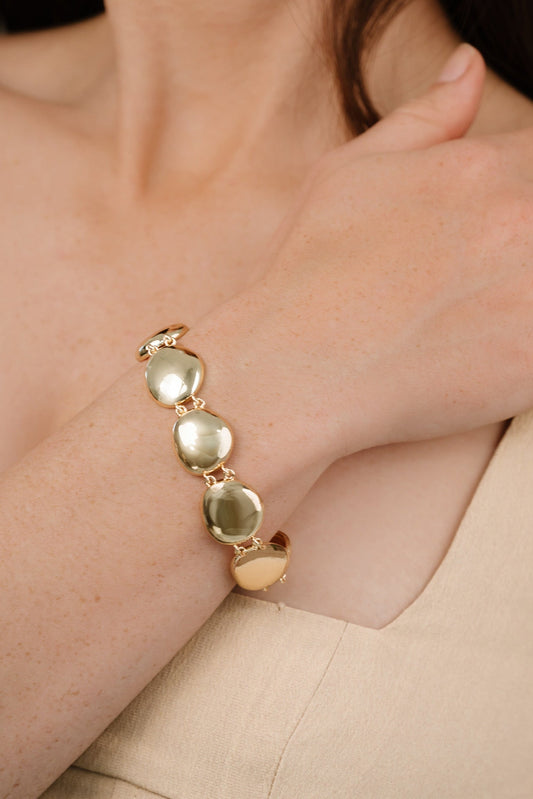 Polished Pebble Linked Bracelet