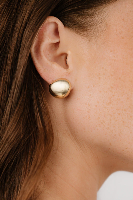 Polished Pebble Stud Earrings