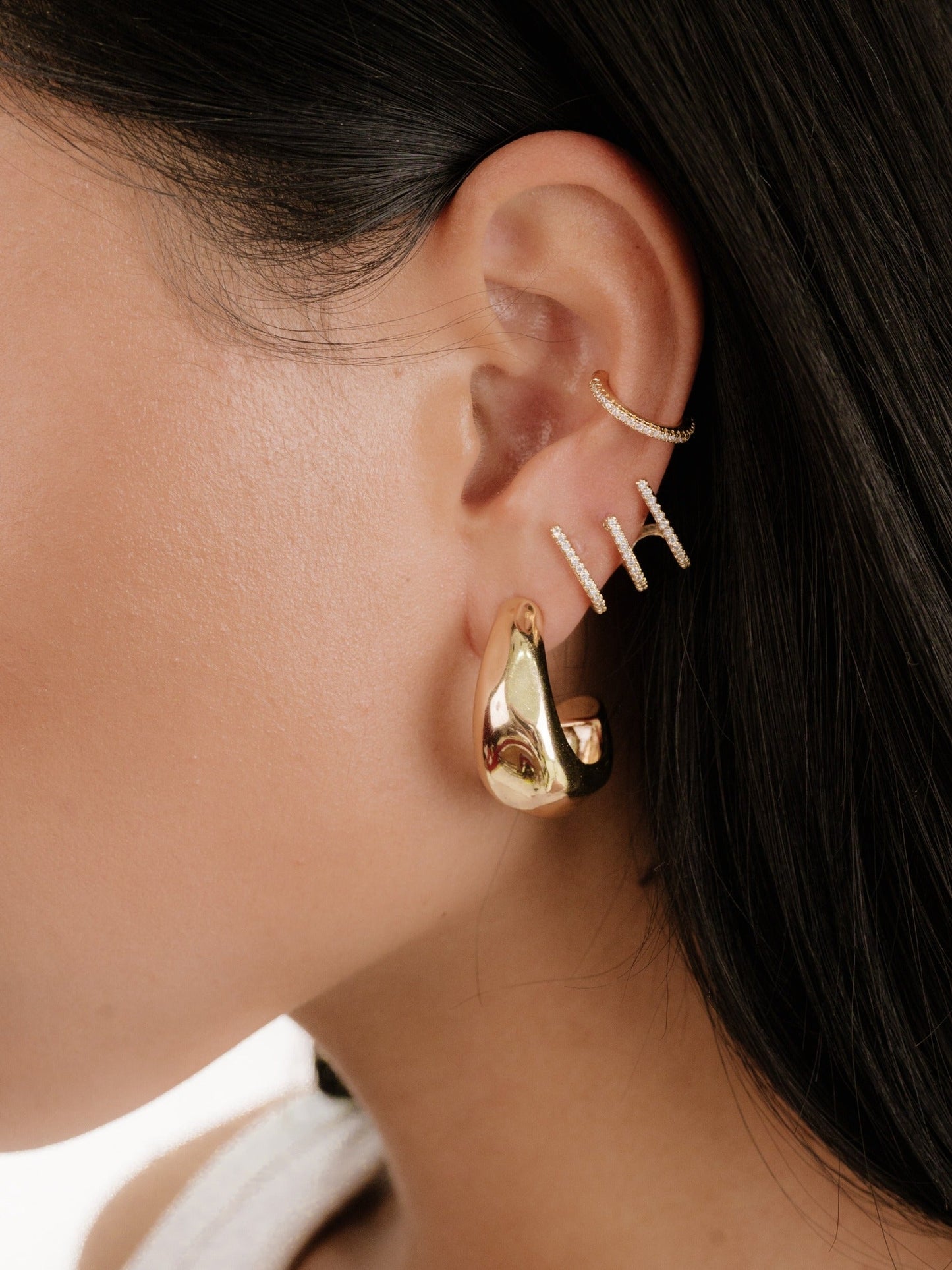 Cache-oreilles triple illusion scintillant 
