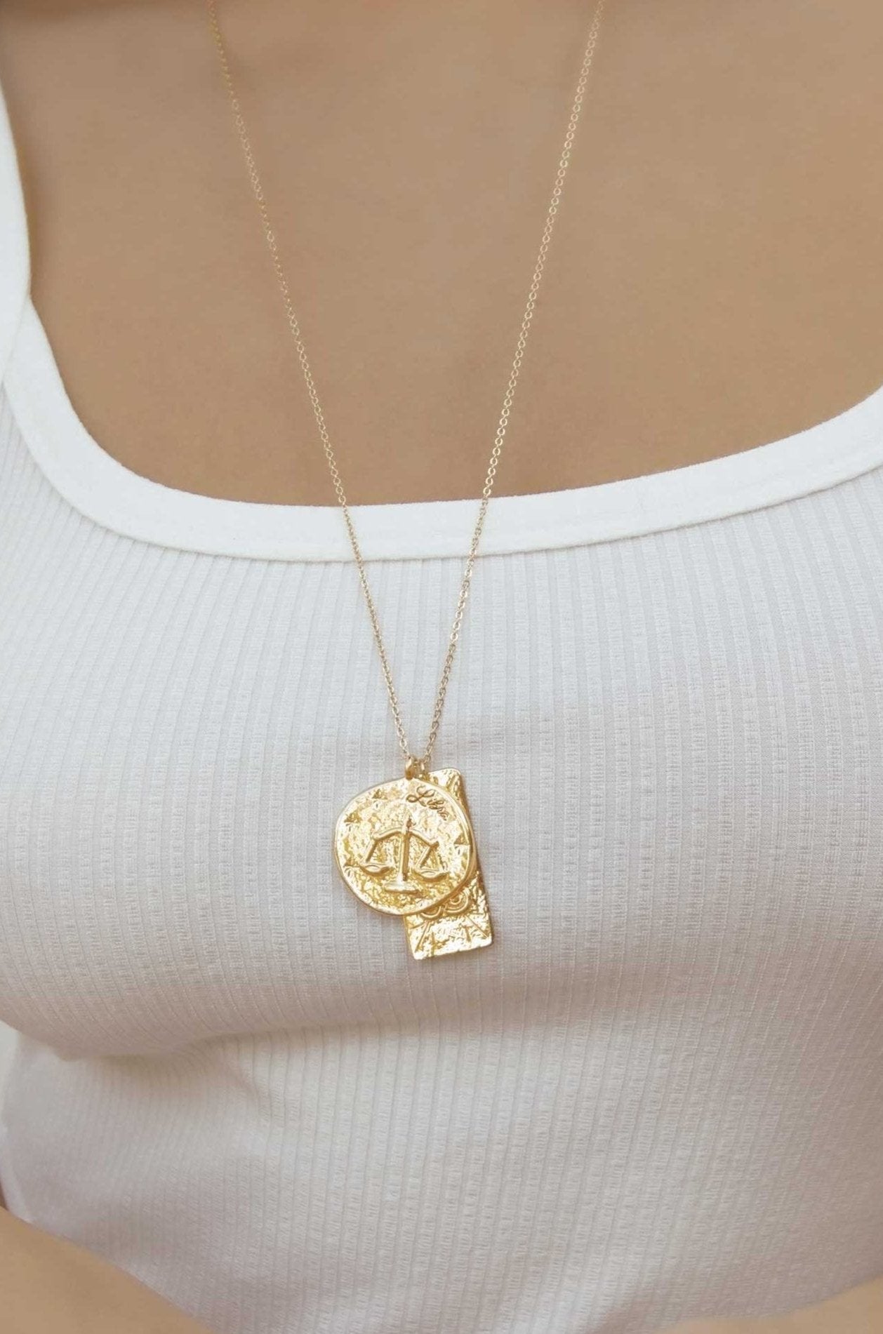 Collier double médaillon du zodiaque
