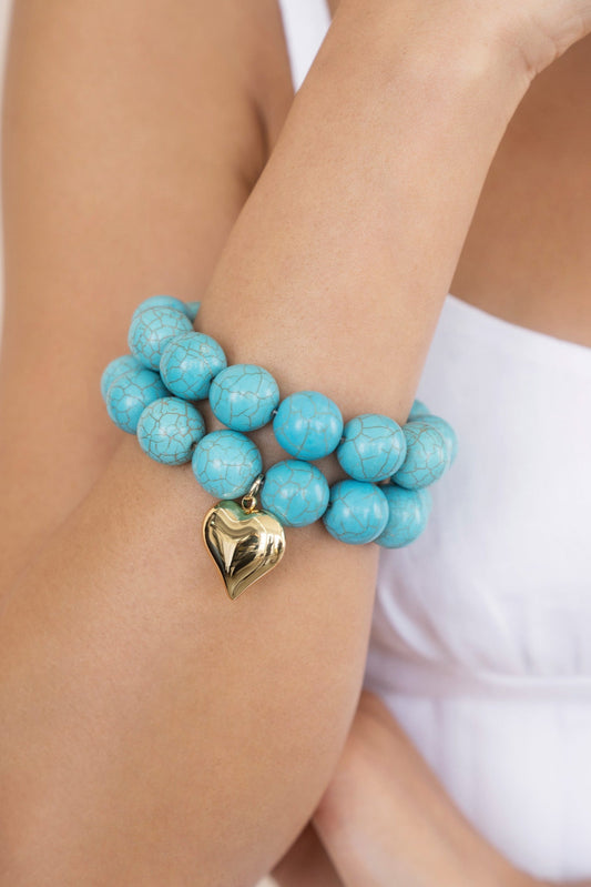 Ensemble de bracelets turquoise Chance et Amour 