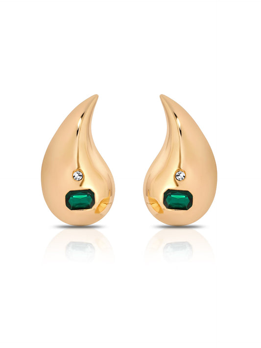 Emerald Droplet Earrings