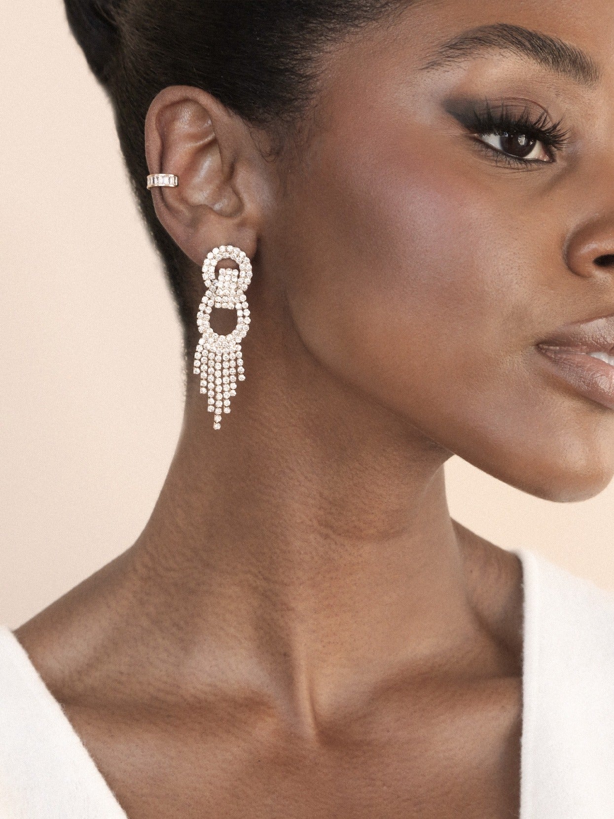 Statement-Ohrringe im Gatsby-Stil mit Kristallen