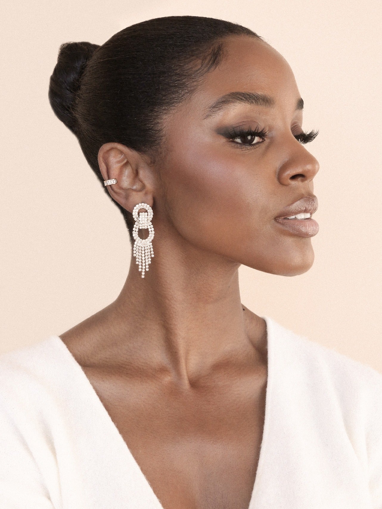 Statement-Ohrringe im Gatsby-Stil mit Kristallen