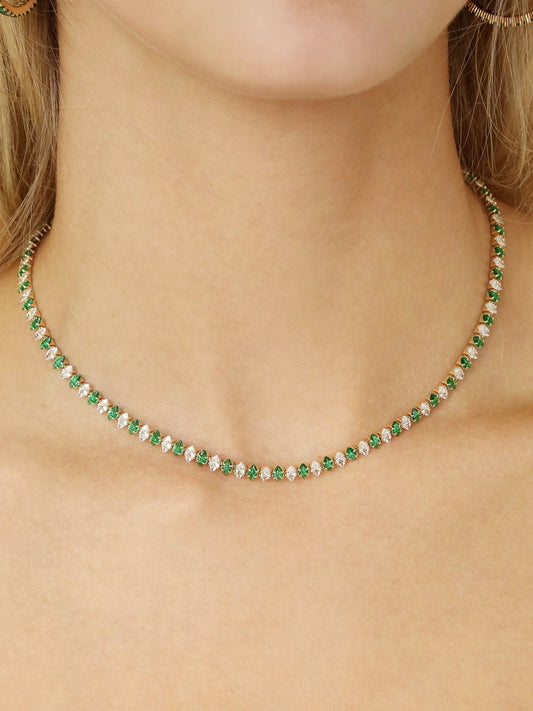 Emerald Marquise Necklace