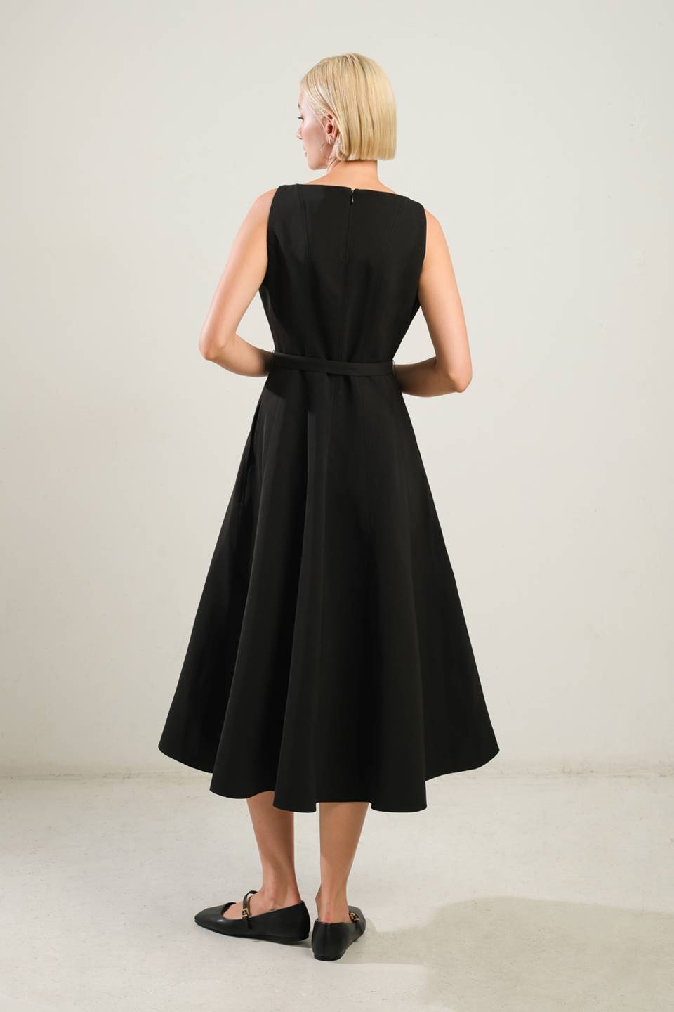 SUNDAY STROLL BOAT NECK MIDI DRESS