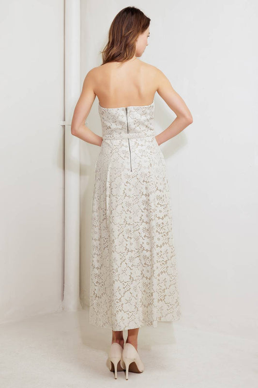 EMORY MIDI DRESS - IVORY LACE