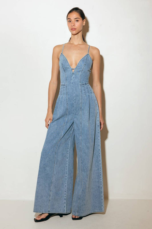 EDIE LIGHT DENIM JUMPSUIT
