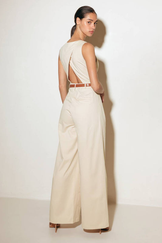 EVERYDAY ESSENTIAL JUMPSUIT - ALMOND