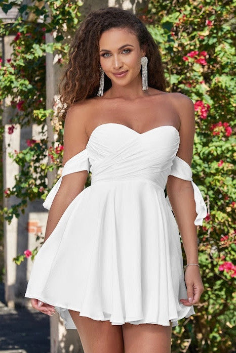 Robe courte Sophie - Blanche