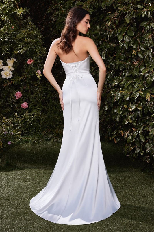 Nicolette Gown - Black - STRAPLESS LUXE SATIN DRESS & SCARF