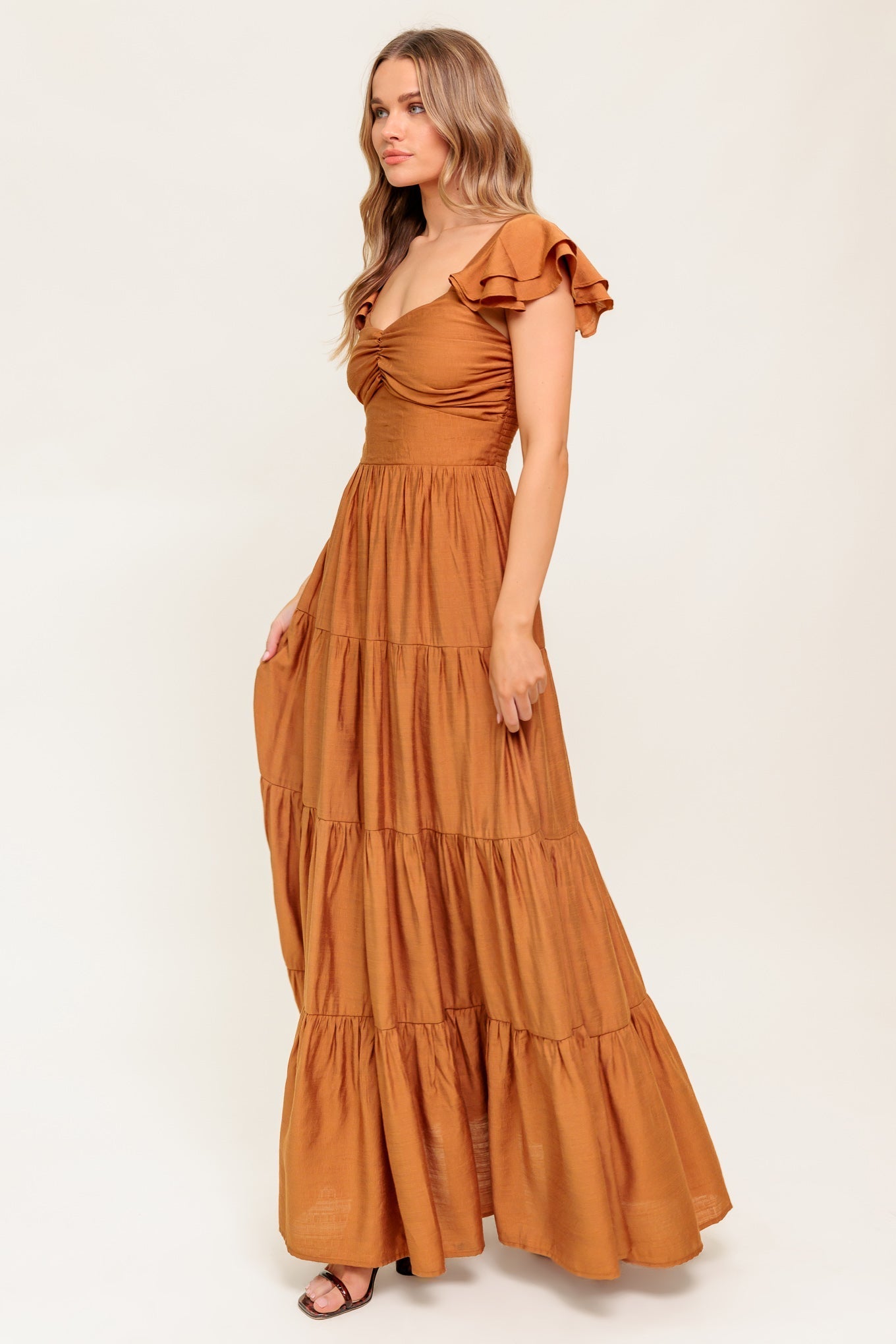 MARIBELLE MAXI DRESS - RUST