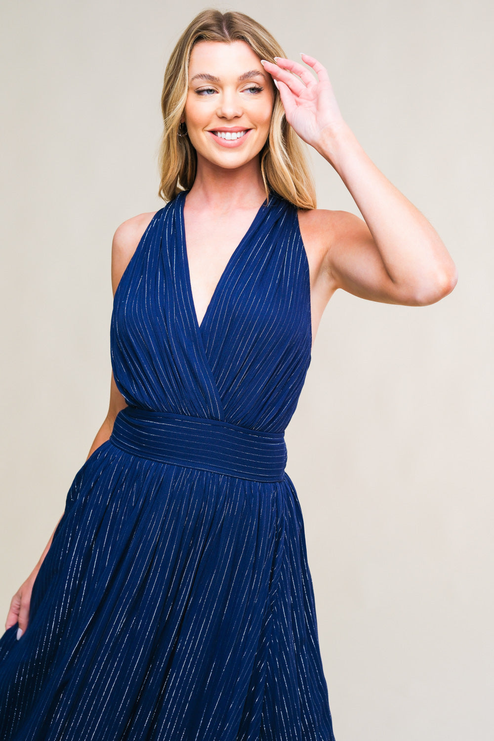 ENCHANTED GARDEN - NAVY - MIDI DRESS