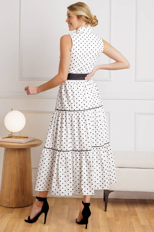 SIZE SMALL, OUT OF REACH WOVEN MIDI DRESS - FINAL SALE