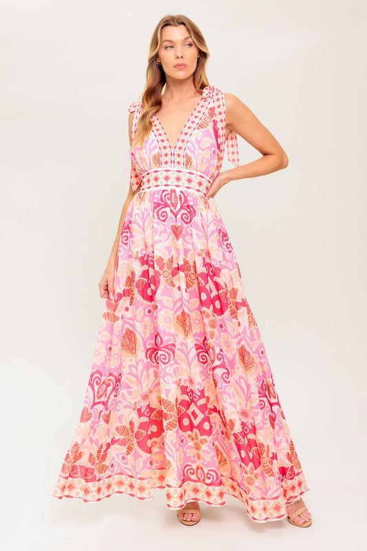Size Small, VINEYARD BLUSH MAXI DRESS - PINK - FINAL SALE