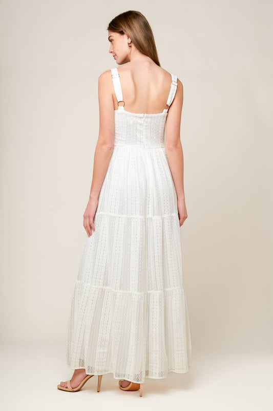 AFTER THE RAIN - WHITE LACE MAXI DRESS