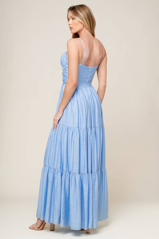 Size Large, MOMENT MAKER WOVEN MAXI DRESS - FINAL SALE