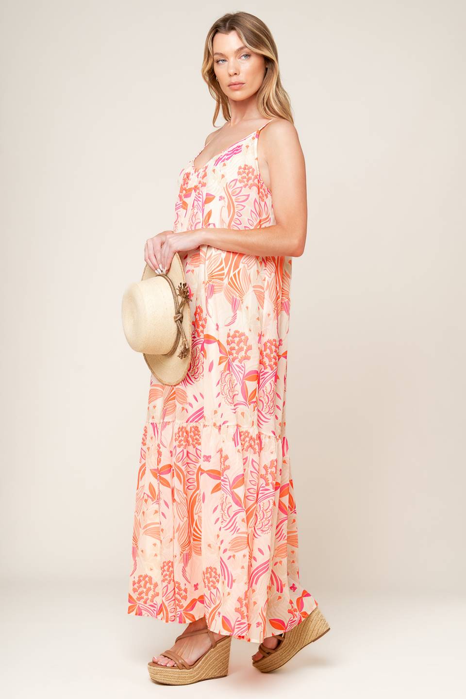 SECRET GARDEN MAXI DRESS - PINK
