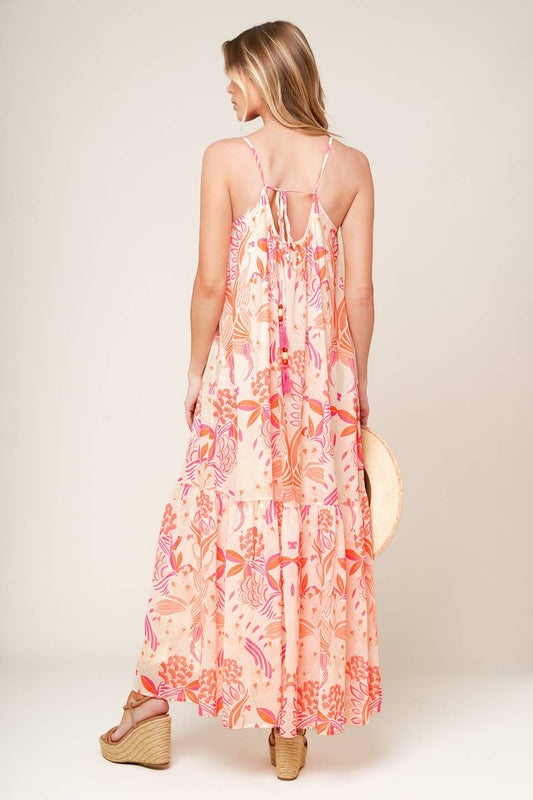 SECRET GARDEN MAXI DRESS - PINK