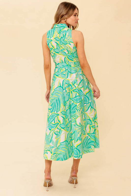 DAYS WITH YOU MIDI SHIRT DRESS - GREEN
