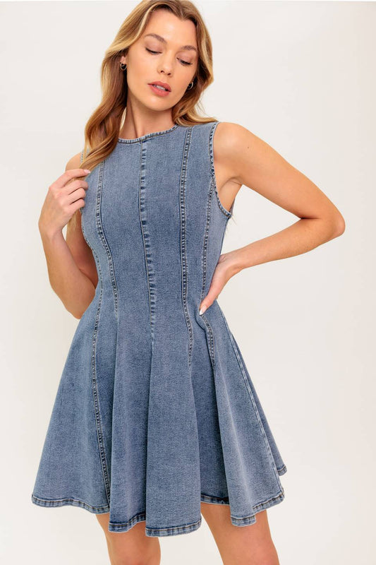 IM MOMENT ERFANGEN – ACID – DENIM-MINIKLEID