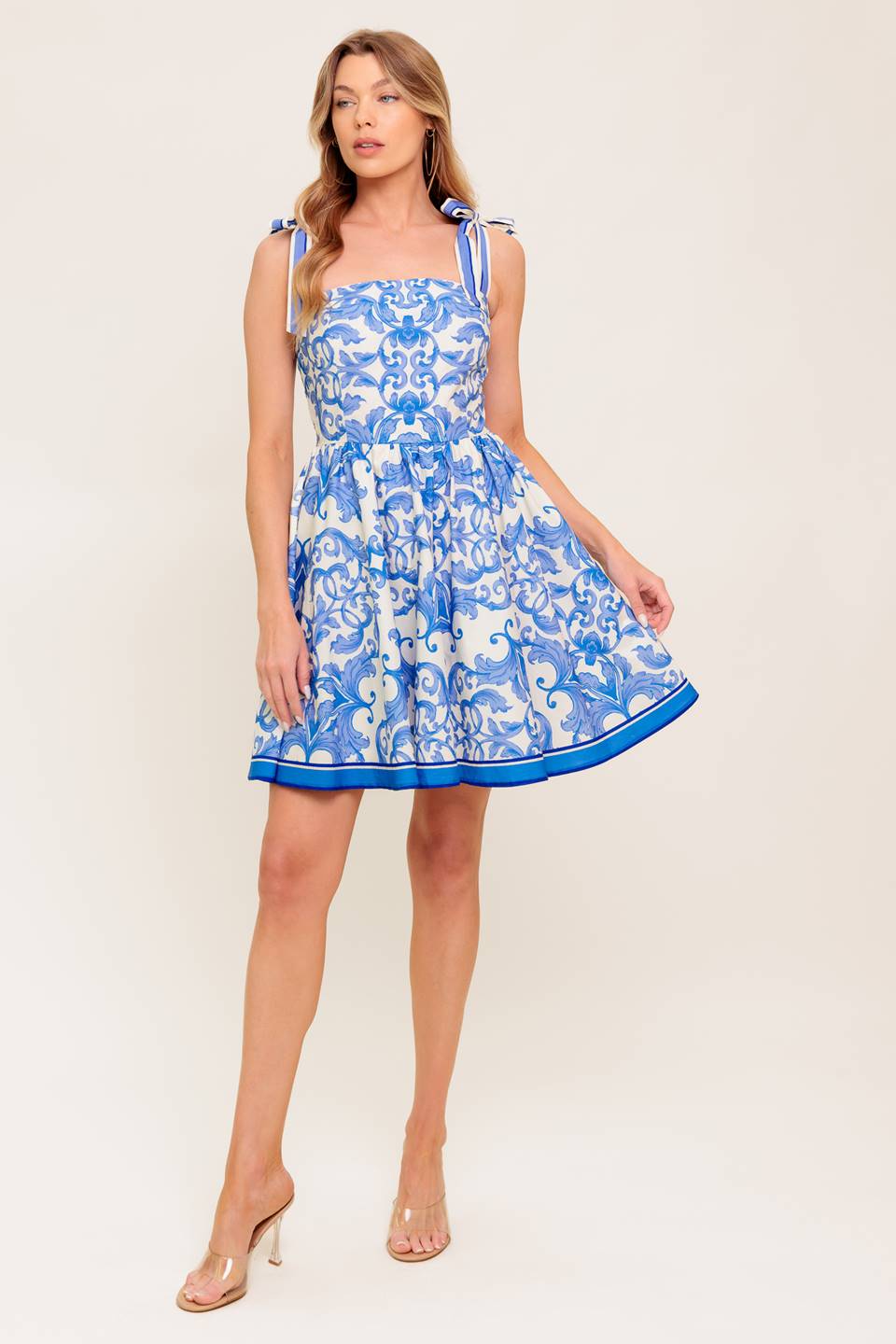 DAYS IN FLORENCE - BLUE MINI DRESS