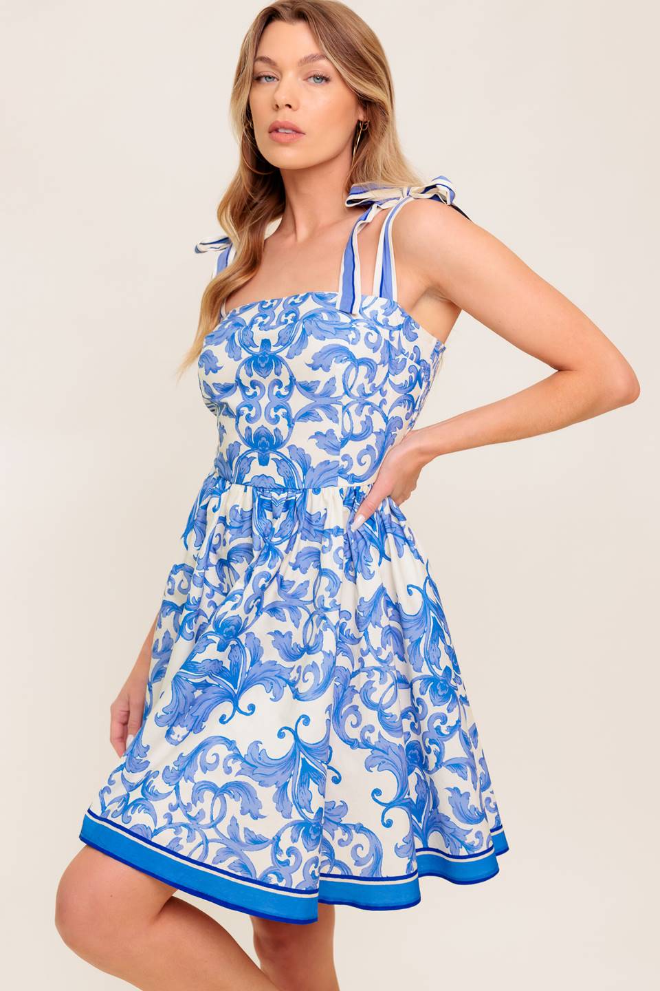 DAYS IN FLORENCE - BLUE MINI DRESS