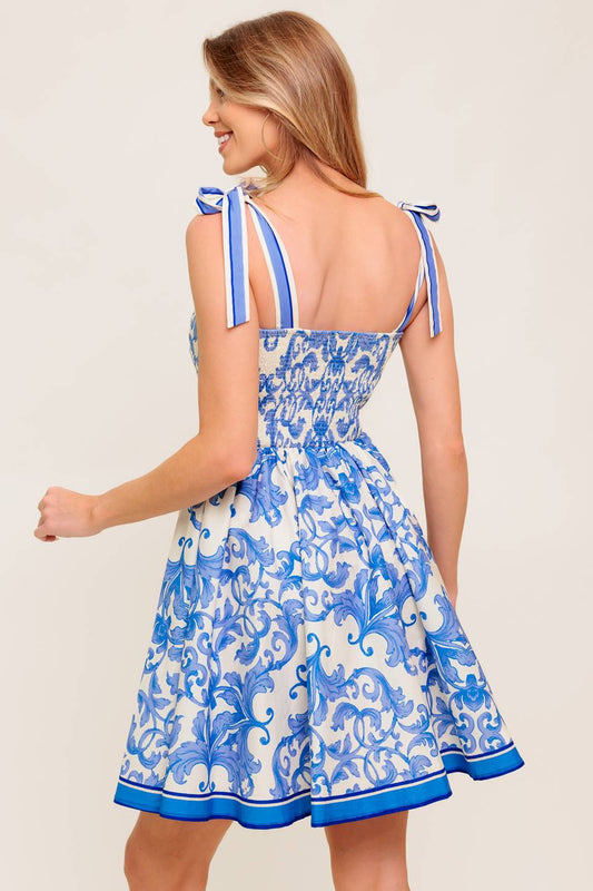 DAYS IN FLORENCE - BLUE MINI DRESS