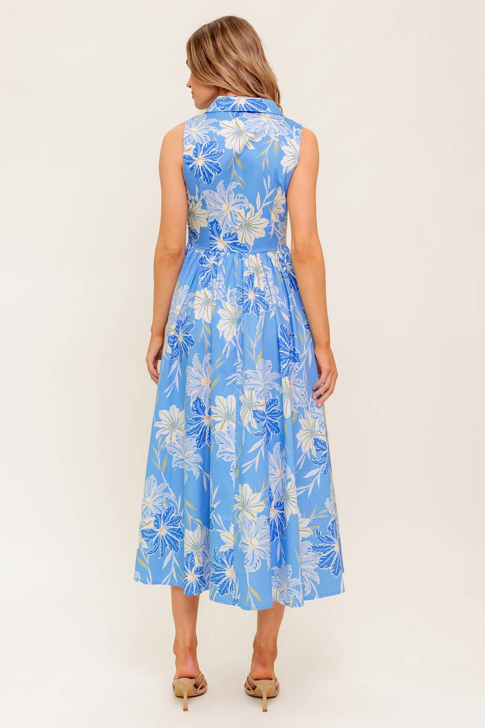 BEATRICE MIDI DRESS - POWDER BLUE