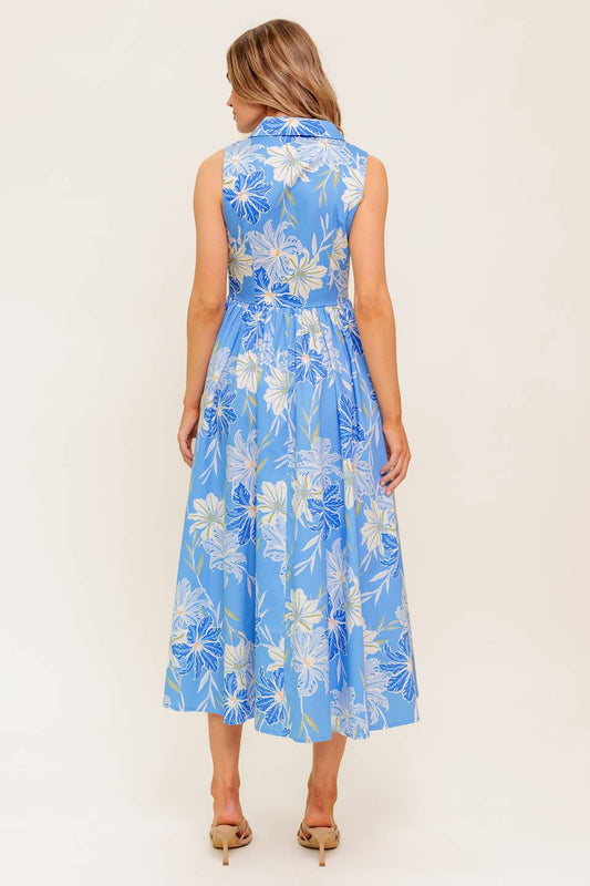 BEATRICE MIDI DRESS - POWDER BLUE