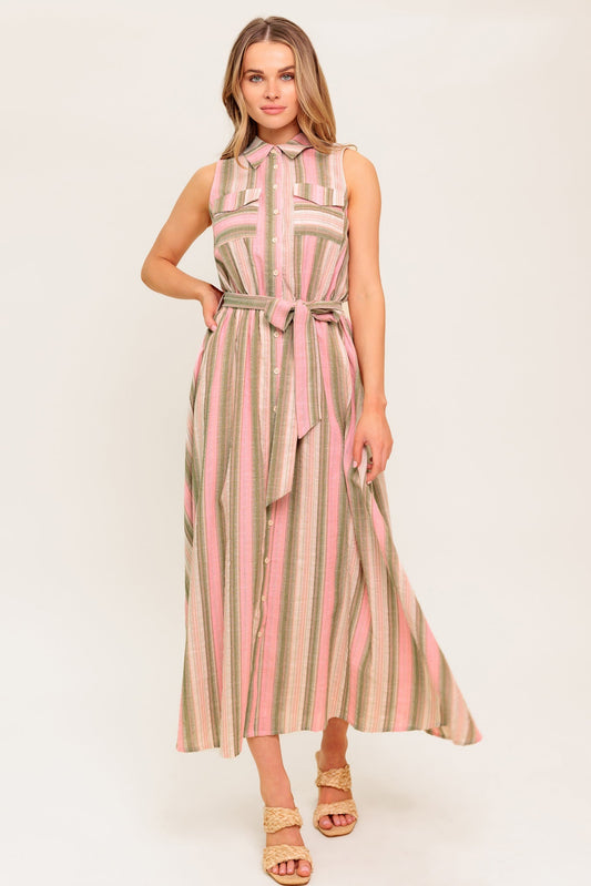 Size Medium, WINDSWEPT FIELDS MIDI DRESS - OLIVE - FINAL SALE