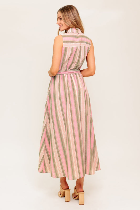 Size Medium, WINDSWEPT FIELDS MIDI DRESS - OLIVE - FINAL SALE