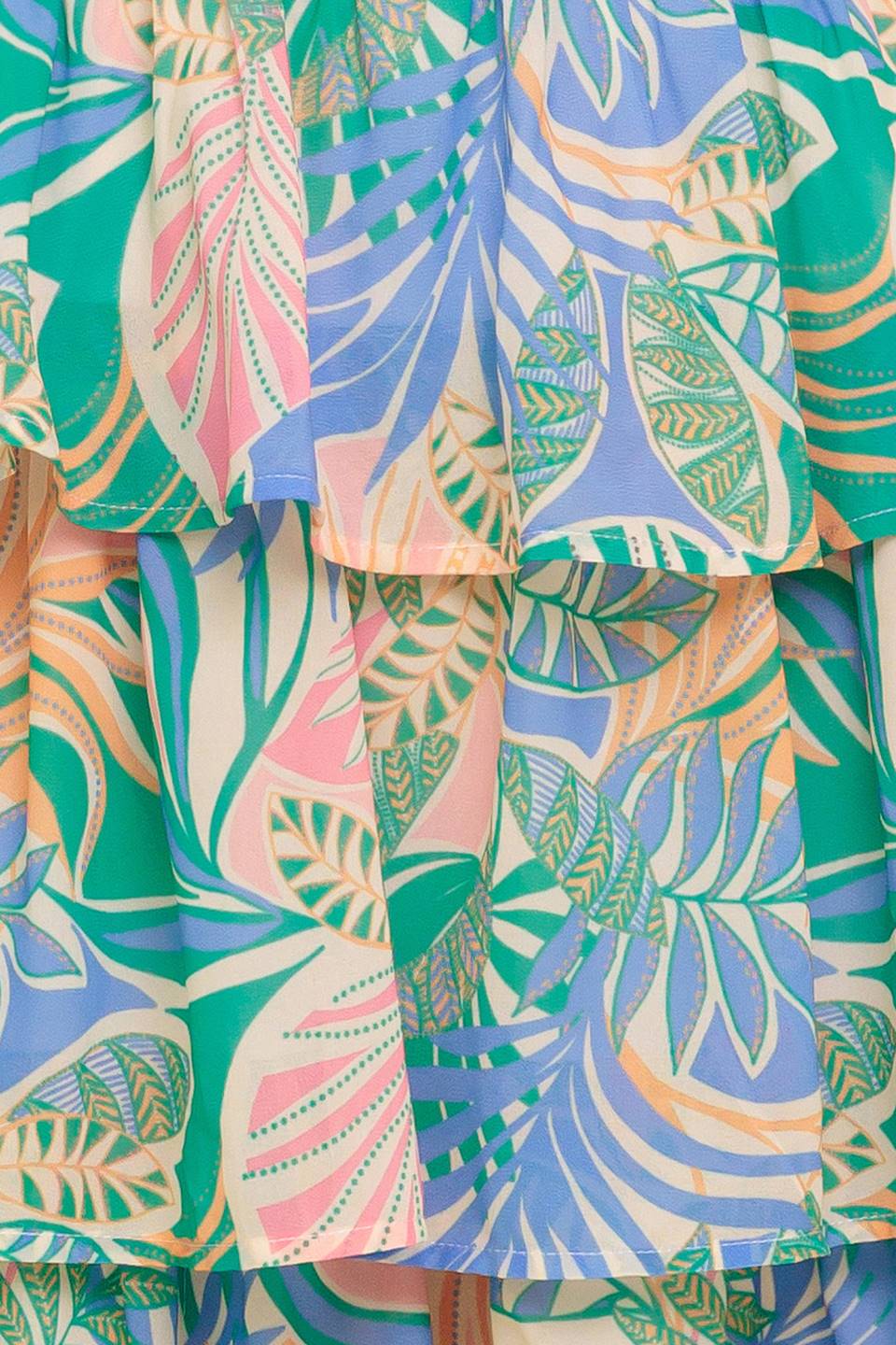 ROBE MIDI IMPRIMÉE FEUILLES TARA