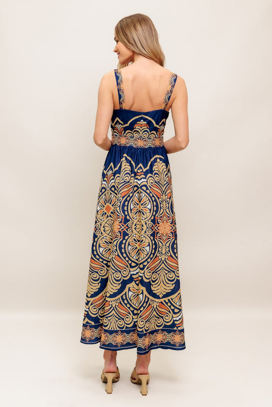 SHARA PRINTED MIDI DRESS