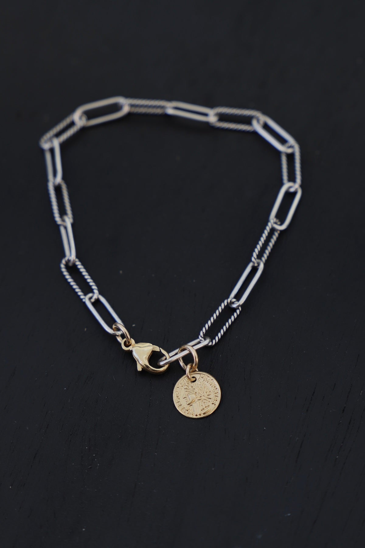 BRACELET CHAÎNE CECILIA - ARGENT ANTIQUE