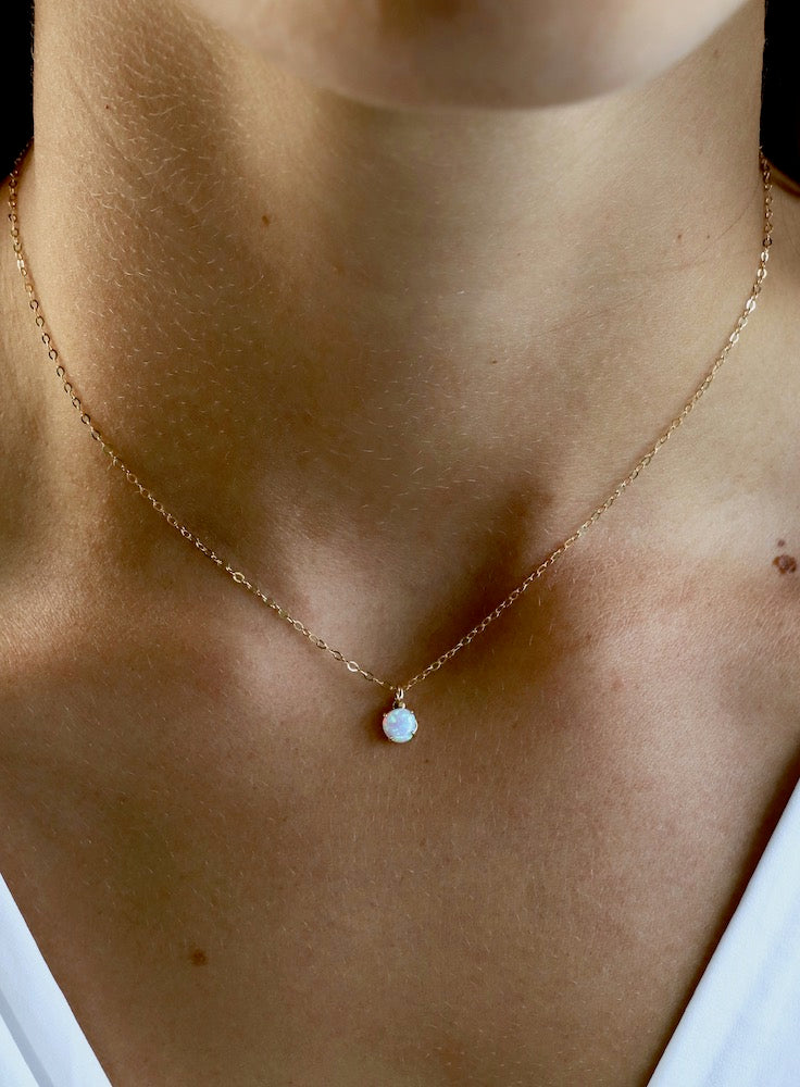 OPAL TROPFEN HALSKETTE