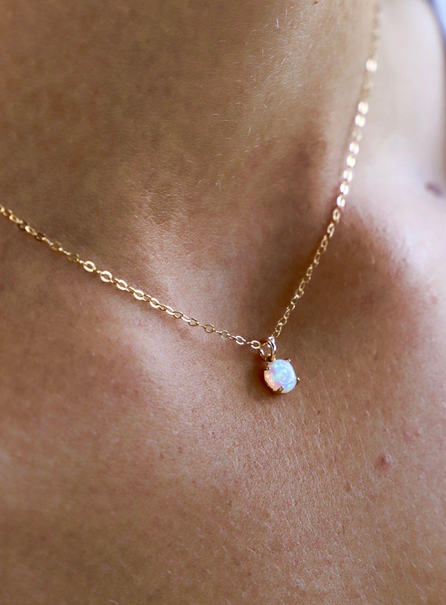 OPAL TROPFEN HALSKETTE
