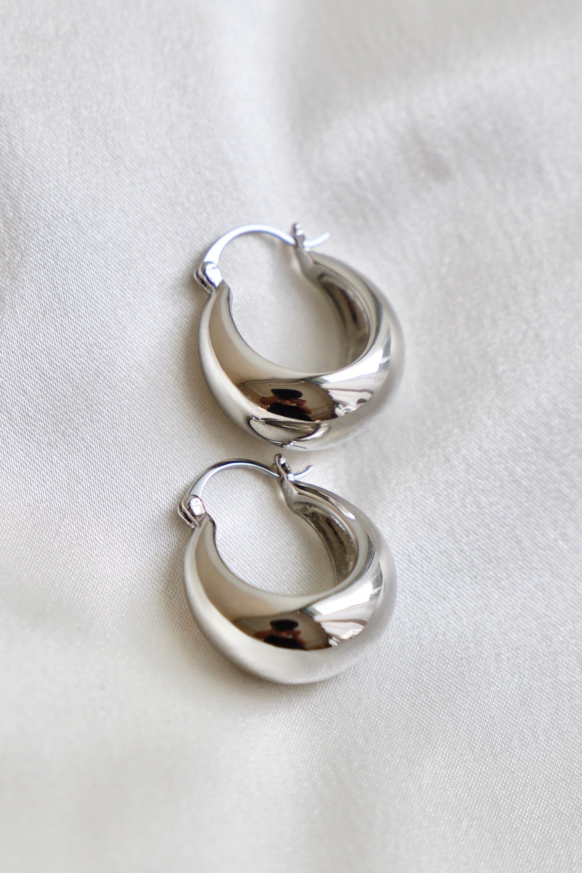 BOUCLES D'OREILLES CRÉOLES GROSSES EN ARGENT COCO