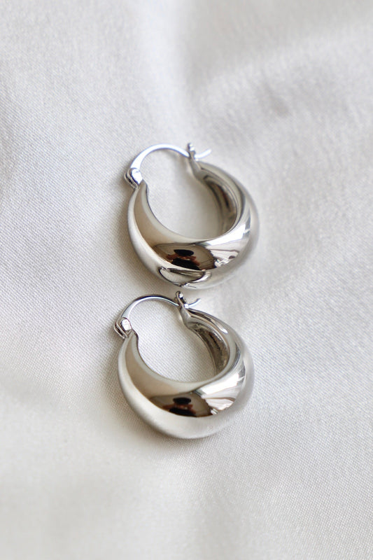 BOUCLES D'OREILLES CRÉOLES GROSSES EN ARGENT COCO