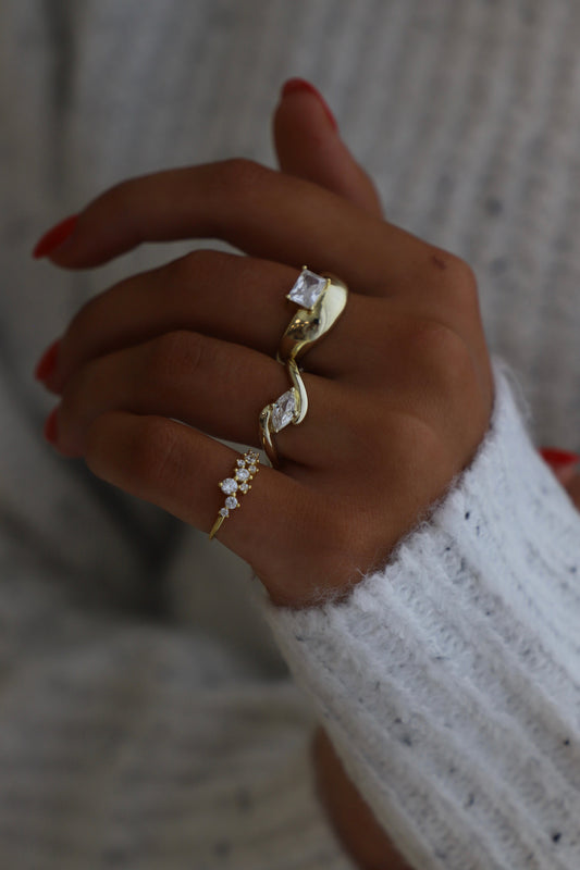 BAGUE SHAY BAGUETTE CZ