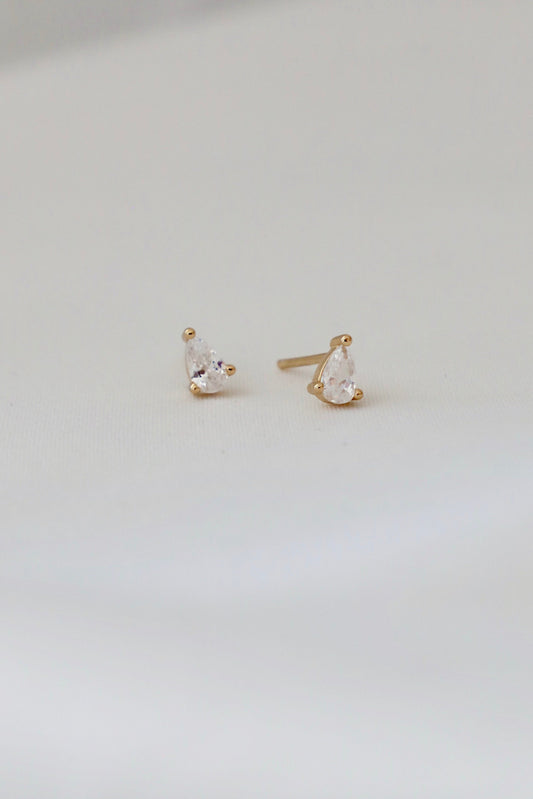 MINI TEARDROP CZ STUDS