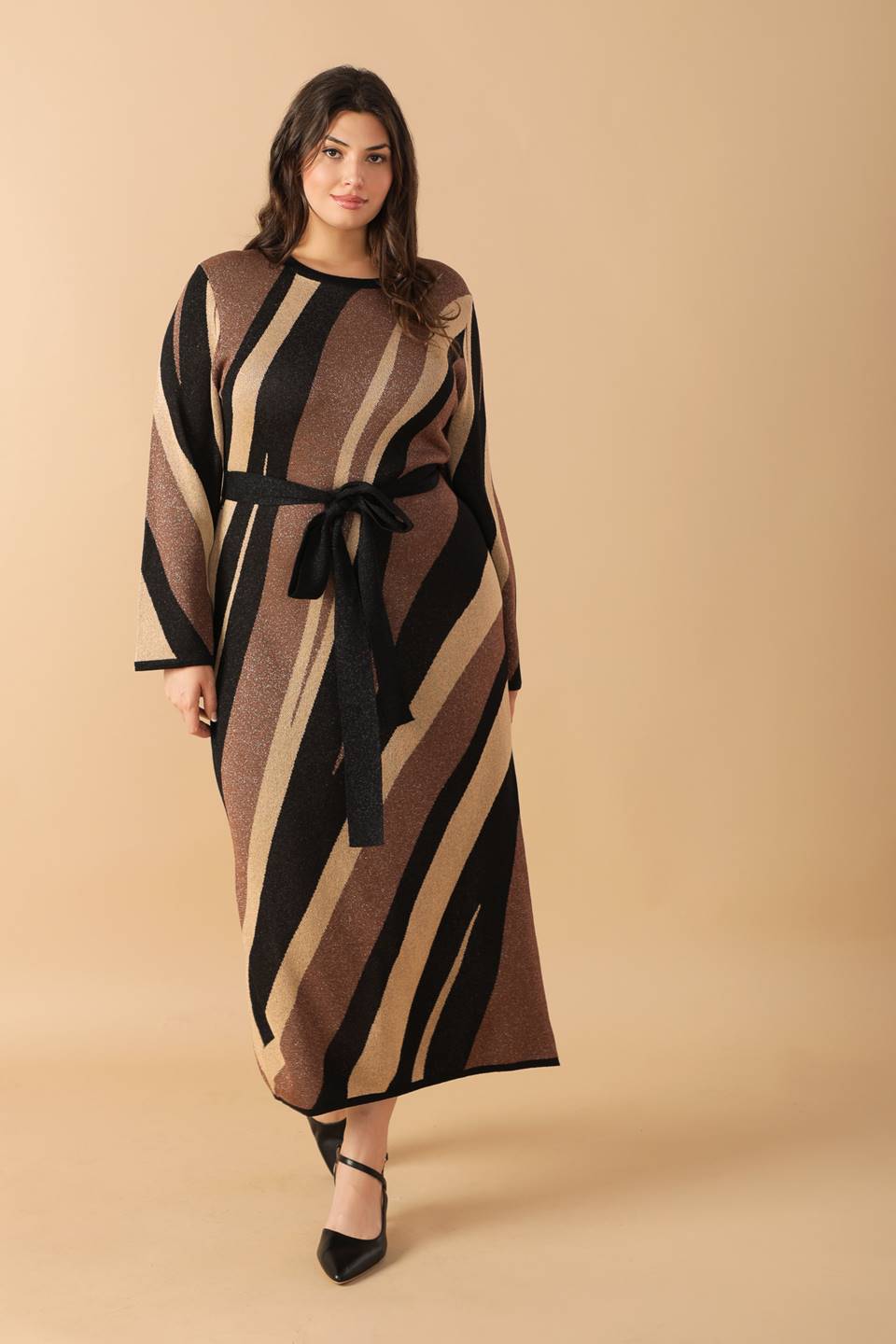 PUTZE EIN LÄCHELN MIDI-PULLOVERKLEID