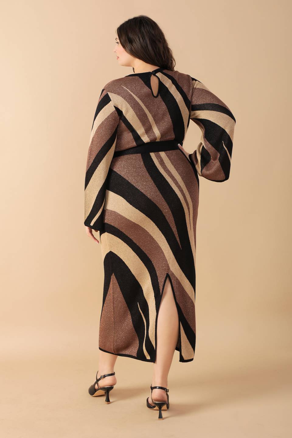 PUTZE EIN LÄCHELN MIDI-PULLOVERKLEID